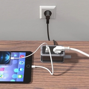 EU 16A Smart Socket Portable Power Strip with 1 <b>USB</b> 2 Type C Port Europe Standard Extension Wire Socket and Switch - Product Image 6