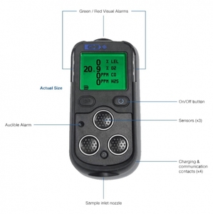 เครื่องตรวจจับก๊าซหลายชนิดแบบพกพา GMI PS200 ตรวจจับ LEL, O2, CO และ H2S พร้อมปั๊ม PS200 PS245 PS200 PS500 PS232 PS241 เครื่องตรวจจับก๊าซสี่ชนิดในหนึ่งเดียว - Product Image 2