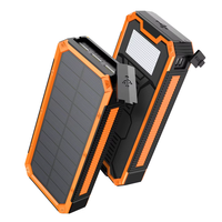 Nouvelles Idées de Produits 2025 Électronique OEM Logo 16000mAh Grande Capacité 20000mAh Banque d'Énergie Solaire Portable Recharge Rapide Sans Fil USB