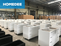 Meubles-lavabos de salle de bain traditionnels blancs à poser au sol avec un seul lavabo de 48 pouces