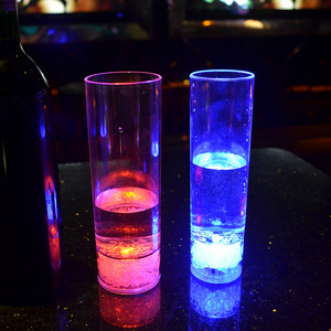 OEM Party Barware Dishwasher Safe Fascinating Light Up LED Glitter Sublimation Tumbler Plastic Tall Drinking Highball Glass Cups