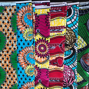 Tissu africain en coton ciré, imprimé style Ankara, simple, à personnaliser, bon marché, - Product Image 3