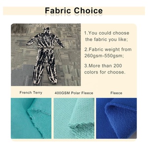 Otoño Casual 310Gsm Fleece Fabric 2 piezas Set para mujer Tie-Dye Sudadera con capucha Jogger Print Drop Shoulder Hooded Loose Fit - Product Image 3