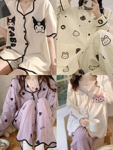 Pigiama da Donna Casual Comodo con Colletto e Maniche Lunghe per Primavera e Autunno, <span class=keywords><strong>Nuova</strong></span> Collezione in Vendita all'Ingrosso - Product Image 4