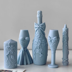 Molde <span class=keywords><strong>de</strong></span> Silicona Ecológico para Bodas, con Logotipo Personalizable, para Decoraciones en Forma <span class=keywords><strong>de</strong></span> Copa <span class=keywords><strong>de</strong></span> Champán, Fabricación <span class=keywords><strong>de</strong></span> Velas - Product Image 5