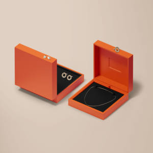 Customized logo for high-end purple Pu <b>leather</b> ring box and jewelry packaging box - Product Image 6