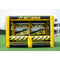 Lanceur de balles gonflables « Toxic Meltdown » – Jeu de tir interactif pour deux joueurs avec cibles – Idéal pour la location événementielle