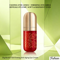 Crème Contour des Yeux Raffermissante au Thé Noir, Aloe Vera, Arnebia, Portulaca, Ectoïne, Squalane, Panthénol, Carnosine, Acide Hyaluronique – Anti-rides et Hydratante