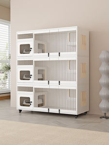 Cages à chats modernes en bois - Écologiques et économes en énergie. Meubles pour animaux de compagnie faciles à nettoyer. Convient aux chats et aux chiens. - Product Image 3