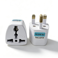 Adaptor Colokan Standar Inggris, Konverter Daya, Adaptor Stopkontak Perjalanan, Soket Universal Inggris, Soket Dinding Tembaga, Konversi untuk Wisata