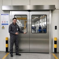Porte sectionnelle automatique en acier inoxydable, résistante au feu 3 heures, pour entrepôt industriel, taille et couleur personnalisées, OEM |   Direct