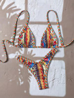 Ensemble bikini deux pièces pour femme grande taille, taille haute, effet push-up, pour la plage, été, OEM/ODM personnalisé - Maillot de bain gainant ventre plat