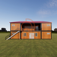 Maison conteneur préfabriquée de luxe moderne en kit pour école, villa, hôtel, appartement, restaurant, logement