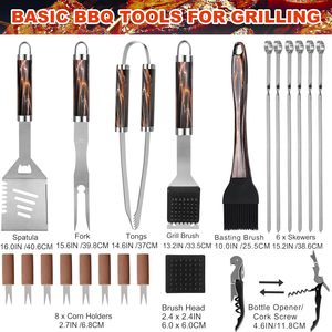 High Quality 21PCS Grill Cleaner Barbecue Grill Brush <b>Bbq</b> Tools Set - Product Image 4