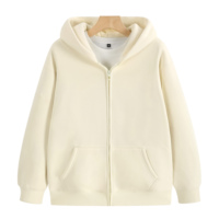 Hombres 100% algodón 500 Gsm en blanco de peso pesado Zip up Hoodies en blanco con logotipo personalizado al por mayor bordado impresión sudaderas con capucha