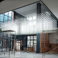 Décoration résidentielle personnalisée de style contemporain Hall d'hôtel Luminaire de lustre de plafond en acier inoxydable à LED