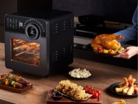 Friteuse à air numérique intelligente électrique en acier inoxydable 14,5 L, marques populaires OEM, four grille-pain sans huile, contrôle par application, chauffage rapide