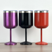 Copa de Vino de Lujo de 550 ml, Doble Pared, Aislada al Vacío, de Acero Inoxidable, Irrompible, Dorada, para Set de Flautas, Personalizable, Libre de BPA