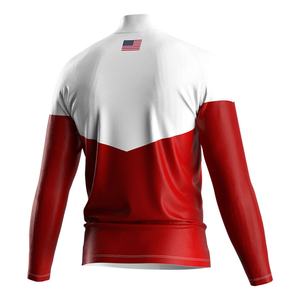 Sudadera de invierno personalizada de fábrica, holgada, informal, con cuello alto, estilo lucha libre, con cremallera de un cuarto, bordado tipo toalla, tipo jersey. - Product Image 2