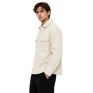 <span class=keywords><strong>Veste</strong></span> décontractée pour homme <span class=keywords><strong>en</strong></span> toile de coton - <span class=keywords><strong>Veste</strong></span> chemise coupe ample, surchemise légère et tendance pour le printemps - Product Image 2