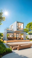 Vente directe d'usine de maisons préfabriquées en acier, conception de portail