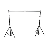 Kit d'éclairage photo professionnel avec fond et support pour utilisation en extérieur, taille 2m, construction en métal et aluminium