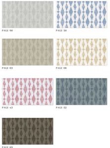 Papel Tapiz Geométrico Ondulado Sin Tejer, Revestimiento de Pared con Patrón de Rombos Azules y Blancos, Transpirable y Duradero, para Dormitorio/Sala de Estar - Product Image 3