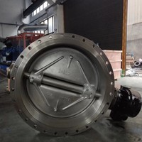 Válvula de Mariposa de Doble Desplazamiento 316L de Fábrica con Asiento de PTFE y Respaldo Metálico