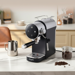 Machine à café expresso semi-automatique compacte électrique avec poignée supérieure, facile à déplacer, pour cappuccino, usage domestique, 15 bars - Product Image 1