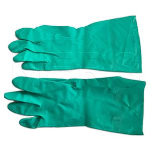 NERS تجربة كيميائية حماية اليد متوسطة الحجم الأخضر قابلة لإعادة الاستخدام قفازات اليد النتريل السوبر - Product Image 2