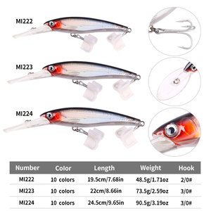 Señuelos de Pesca de Atún Minnow Grandes y Pesados de 48g, Minnow de Buceo Profundo de 220mm, Pesca de 72g, Señuelos de Pesca de Arrastre para Caza Mayor - Product Image 2
