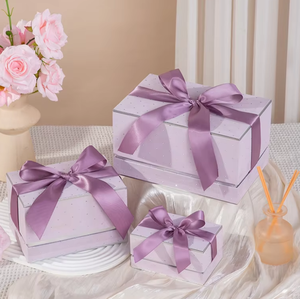 Juego de Cajas de Regalo Multicolores Opcionales, Cajas Redondas y Rectangulares con Lazo de Cinta de Satén para Flores y Regalos - Product Image 2