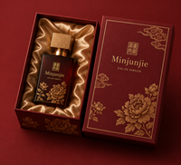 Nouvelle boîte de parfum personnalisée avec couvercle, boîte d'emballage rigide rouge pour parfum, avec logo en relief, design de boîtes de parfum