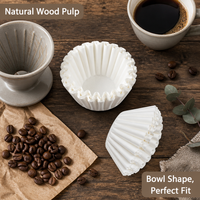 Filtres à café jetables personnalisés de différentes tailles et styles, en forme de panier/bol, pour cafés et restaurants