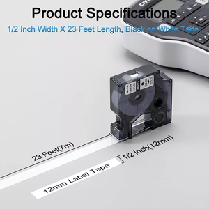 Rubans thermorétractables compatibles PUTY <span class=keywords><strong>Dymo</strong></span> 9 mm PE+ABS pour imprimantes d'étiquettes - Durables et imperméables - Product Image 4
