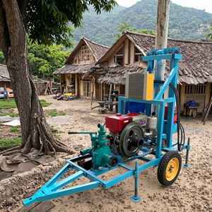 Plataforma <span class=keywords><strong>de</strong></span> Perforación Hidráulica Multifuncional para Pozos <span class=keywords><strong>de</strong></span> <span class=keywords><strong>Agua</strong></span> con Motor Cummins Diésel, Bomba y Caja <span class=keywords><strong>de</strong></span> Cambios, Profundidad Máxima <span class=keywords><strong>de</strong></span> 200m - Product Image 1