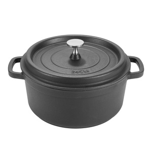 Pentola per Zuppa in <span class=keywords><strong>Ghisa</strong></span> <span class=keywords><strong>Smaltata</strong></span> con Coperchio Smaltato Design Giapponese Facile da Pulire per Fornelli a Gas e a Induzione - Product Image 2