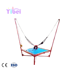 Petit trampoline de <span class=keywords><strong>fitness</strong></span> intérieur/extérieur, équipement de saut à l'élastique unique pour enfants, attraction de parc d'attractions, aire de jeux extérieure - Product Image 2