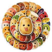 60 autocollants créatifs personnalisés abstraits, amusants, de dessins animés, imperméables pour consoles de jeux et voitures