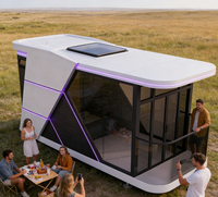 Maison capsule spatiale moderne en acier léger, 2 chambres, cuisine, maisonnette solaire, maison mobile, vente en gros directe d'usine