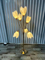 Décoration de scène de mariage avec fleurs de magnolia électro-plaquées, lumineuses, de couleur blanc laiteux, pour allée de mariage, lumières décoratives pour festivals.