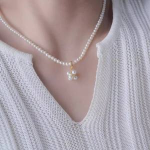 Colgante de Plata S925 con Perla 3D y Cuentas Redondas de 5-6mm, Opción de Collar - Product Image 4