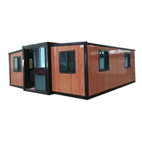 Maisons conteneurs extensibles de luxe Mh de 20 pieds avec cuisine et salle de bain, noires, 1 à 3 chambres, pour usage résidentiel, bureau et hôtel
