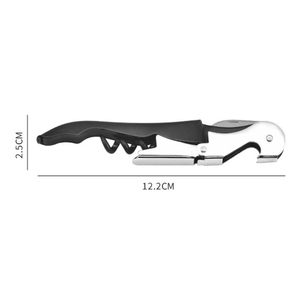 Ouvre-bouteille à vin en acier inoxydable, tire-bouchon portable à double charnière, ouvre-bouteille à vin rouge Seahorse pour la cuisine et le bar - Product Image 1