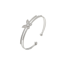 Bracelet ouvert écologique pour femme, motif papillon romantique, texturé, mignon, double ou simple, style Hawaïen, idéal pour mariage