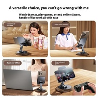 Support de Téléphone et Tablette Portable en Métal et Noyer, Pliable Mini et Ajustable, Intelligent pour Bureau, Support Paresseux