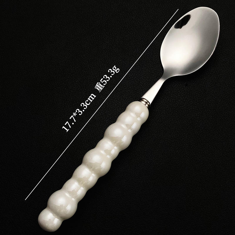 9-bead handle - silver spoon