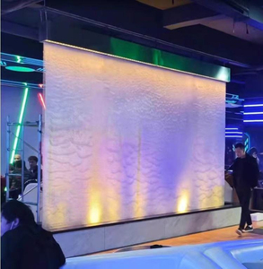 Custom 304/316 Stainless Steel Metal Mesh Water Curtain | Indoor Artistic Flowing <strong>Waterfall</strong> For Hotel Lobby Decoration - Product Image 1