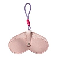 Étui à lunettes tendance Lulin avec bracelet, étui à lunettes de soleil color-block en cuir PU, pochette portable pour lunettes de lecture en forme de cœur