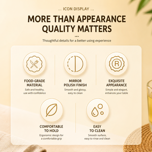 Cucharas de Té de Acero Inoxidable con Mango Largo, Acabado Espejo, Chapadas en Oro, Ecológicas, Capacidad de 5 ml, Diseño Minimalista, para Fiestas - Product Image 4